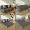 10 Premium 4-in-1 Convertible Folding Floor Sofa Bed – High Density Foam Lounge Couch for Modern Living