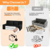 Queen Size Corduroy Convertible Sofa Bed – 2-in-1 Foldable Floor Couch with Pillow & High Density Foam