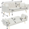 31 Modern 3-in-1 Convertible Recliner Sofa Bed – Adjustable Backrest Lounge Couch for Small Spaces