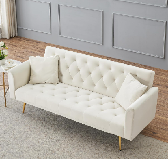 32 Modern 3-in-1 Convertible Recliner Sofa Bed – Adjustable Backrest Lounge Couch for Small Spaces