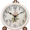 Vintage Silent Analog Table Clock – Classic Decorative Metal Desk Clock for Bedroom & Home Décor
