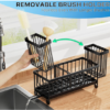 51 Premium Stainless Steel Kitchen Sink Caddy Organizer – Rustproof Sponge Holder with Rotating Drain Spout
