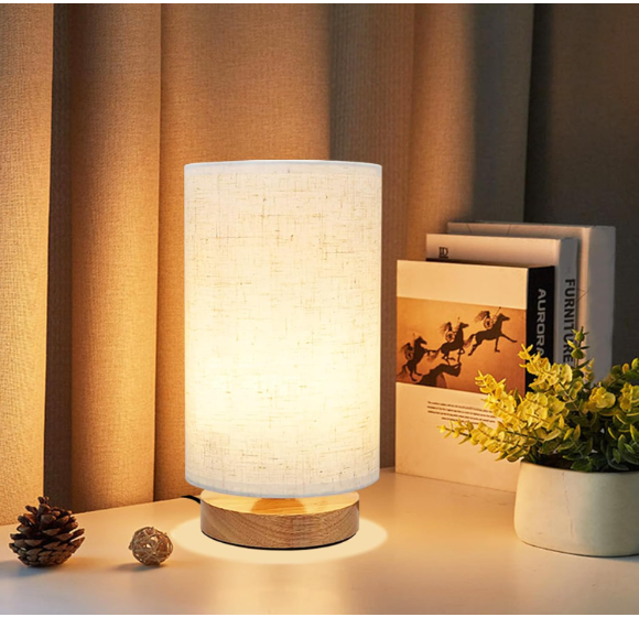 57 Modern Minimalist Bedside Table Lamp – Cozy Warm Light Nightstand Lamp for Bedroom & Home Décor